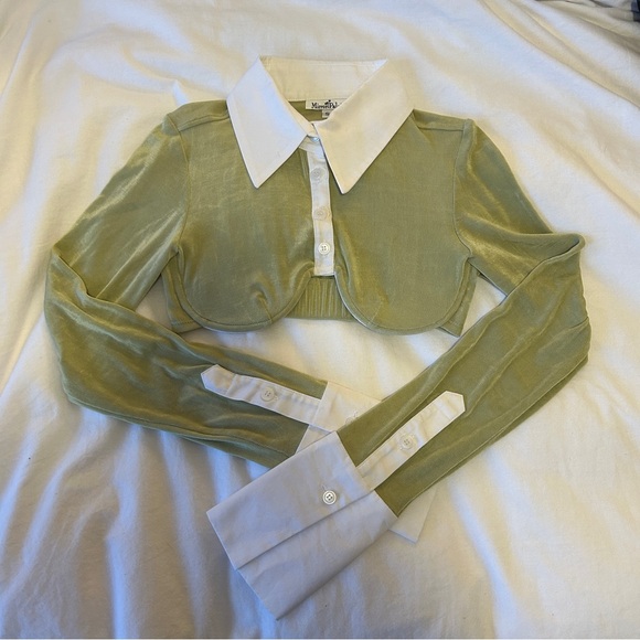 Mirror Palais Light Green Polo Bra Top - Picture 3 of 7